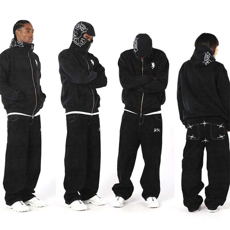 Winter Clothes Shop - Embroidery Graphic Streetwear Hoodie Y2K Harajuku