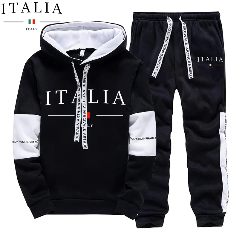 Winter Clothing - Autumn Winter Men's Tracksuit Casual Hooded