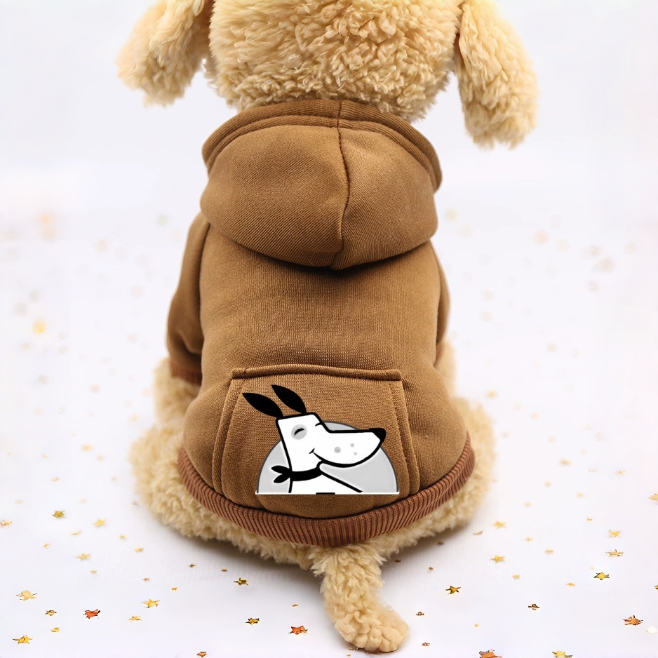 Soft Fleece Pet Dog Hoodie Wit - Fleece Hoodie Lined ulasan dan harga