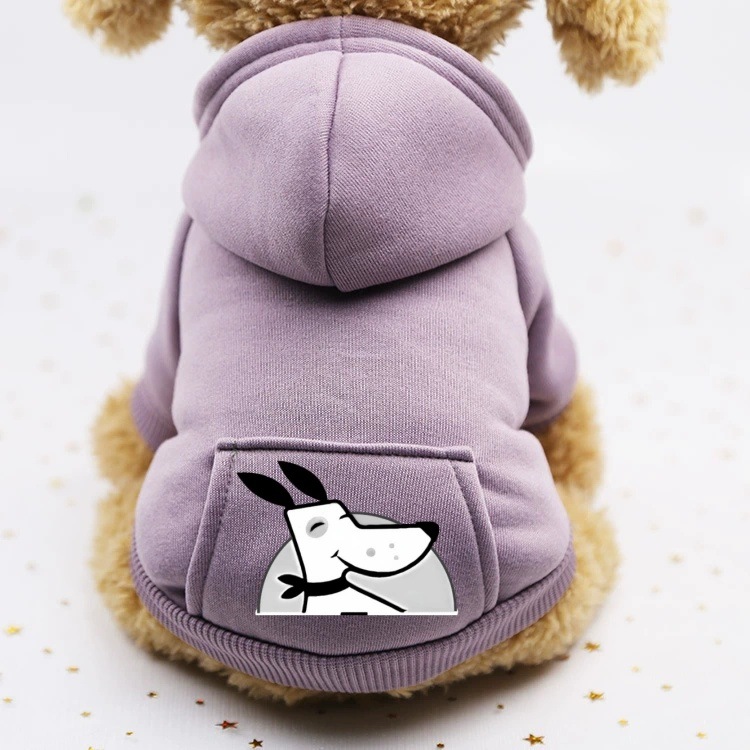 Soft Fleece Pet Dog Hoodie Wit - Fleece Hoodie Lined ulasan dan harga
