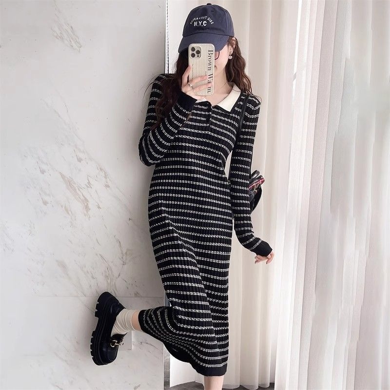 Stripe Apricot Woman Knitted D - Winter Clothing On Sale Women'S ulasan dan harga