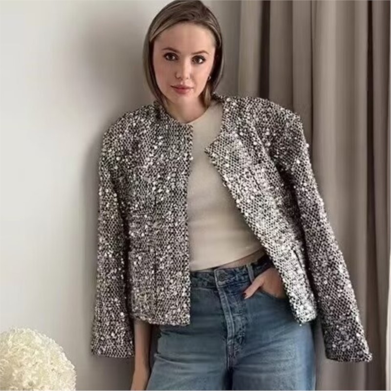 Party Club chic shiny Blazer s - Winter Clothing Dress Up ulasan dan harga