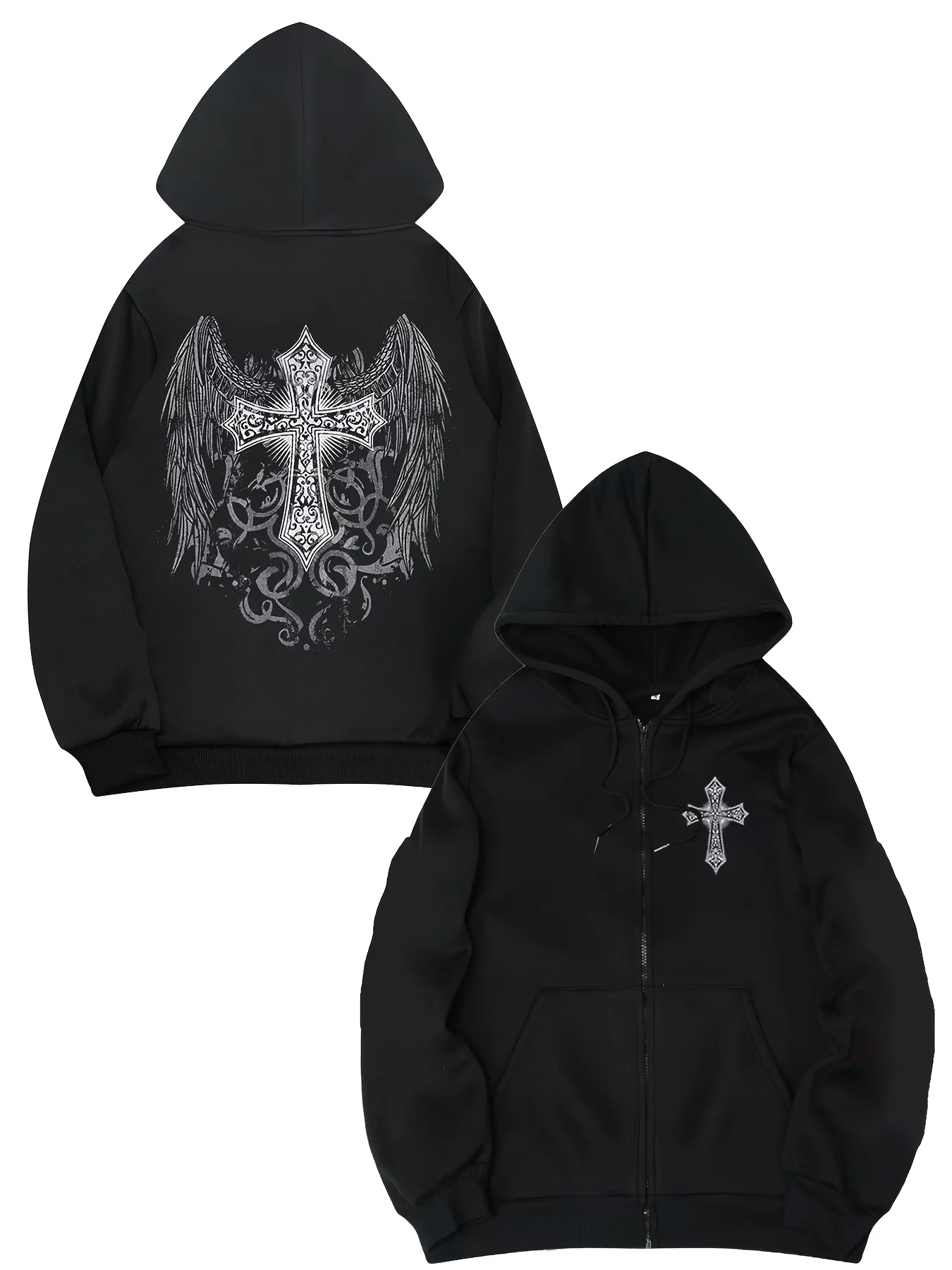 Unisex creative graphic print  - Fleece Hoodie Lined ulasan dan harga