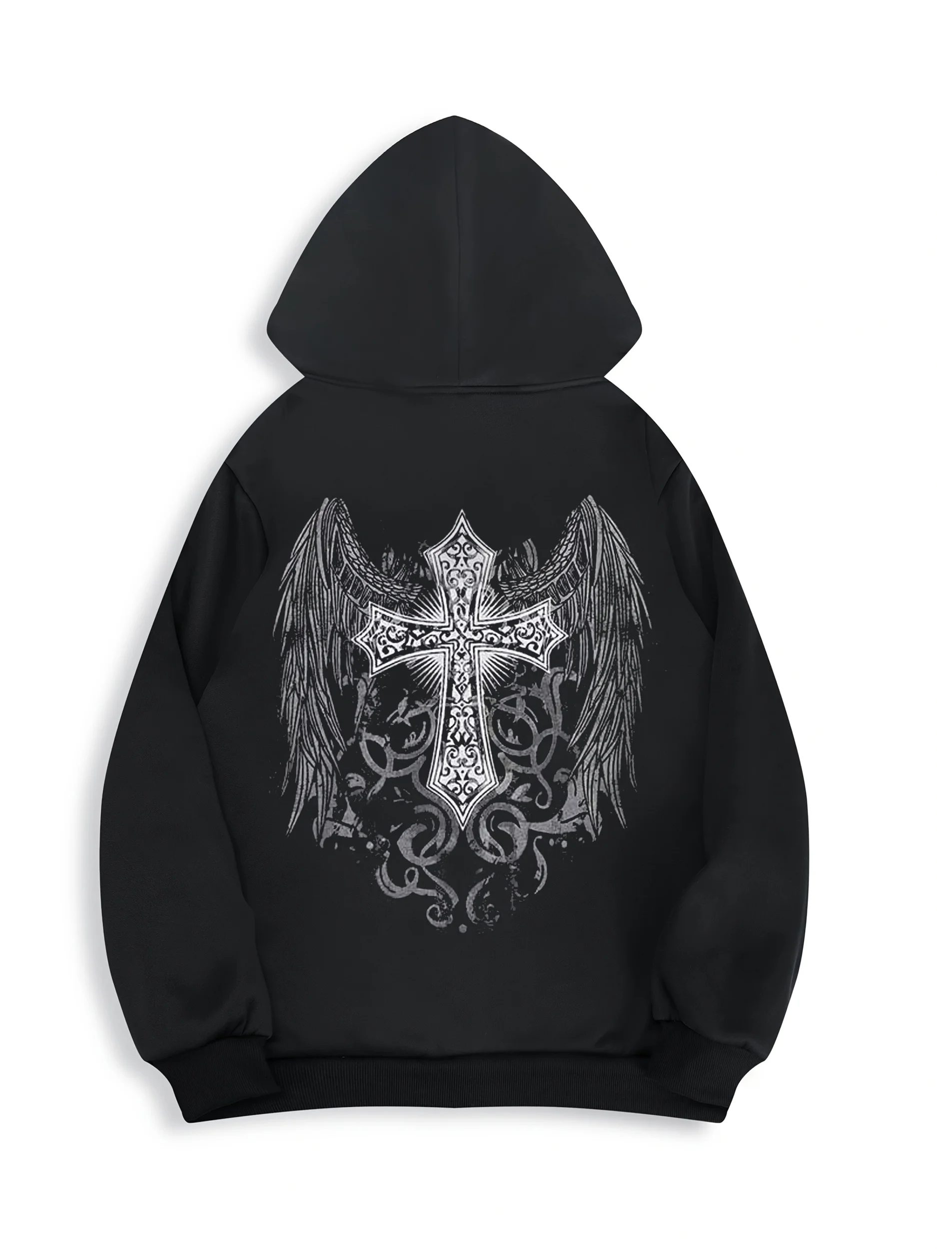 Unisex creative graphic print  - Fleece Hoodie Lined ulasan dan harga