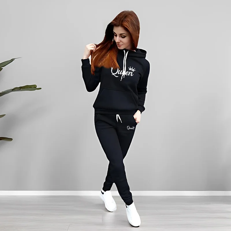 Womens Tracksuit Queen Letter  - Winter Clothing ulasan dan harga