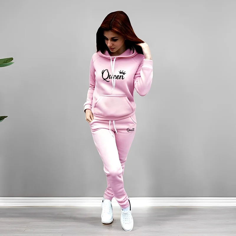 Womens Tracksuit Queen Letter  - Winter Clothing ulasan dan harga