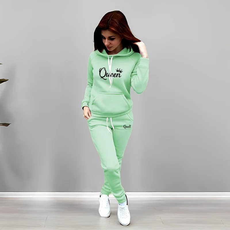 Womens Tracksuit Queen Letter  - Winter Clothing ulasan dan harga