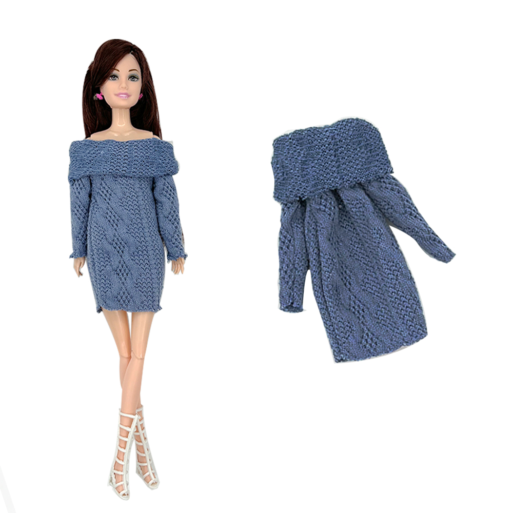 4PCS Fashion Sweater Dresses f - Winter Clothing Dress Up ulasan dan harga