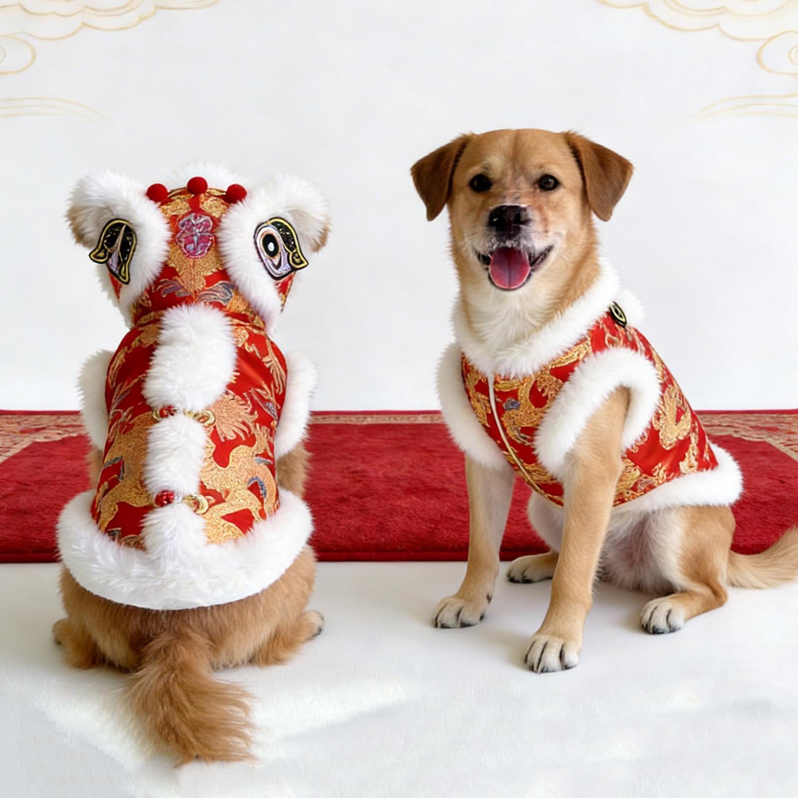 Lion Dance Cat Costume Winter  - Winter Clothing Dress Up ulasan dan harga