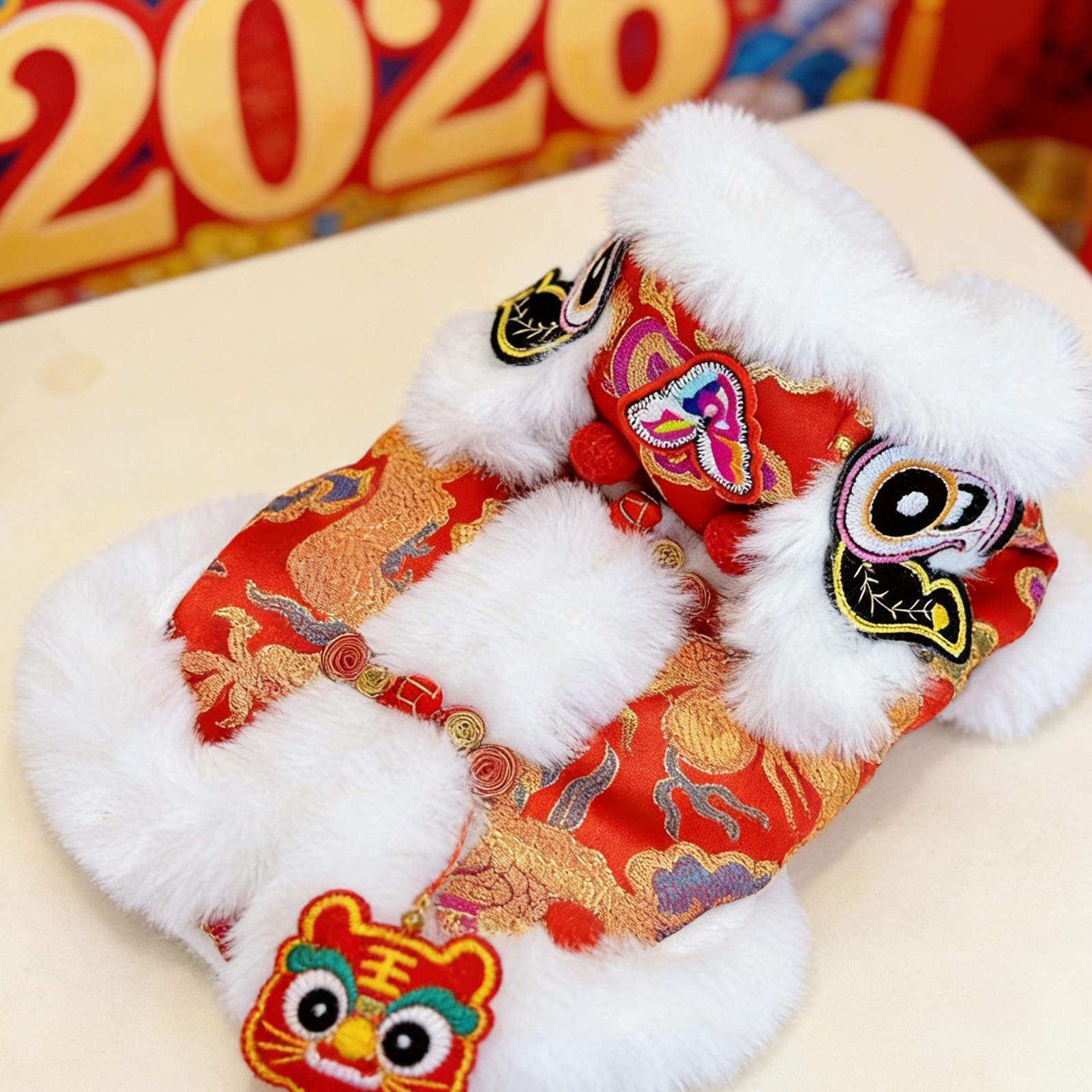 Lion Dance Cat Costume Winter  - Winter Clothing Dress Up ulasan dan harga