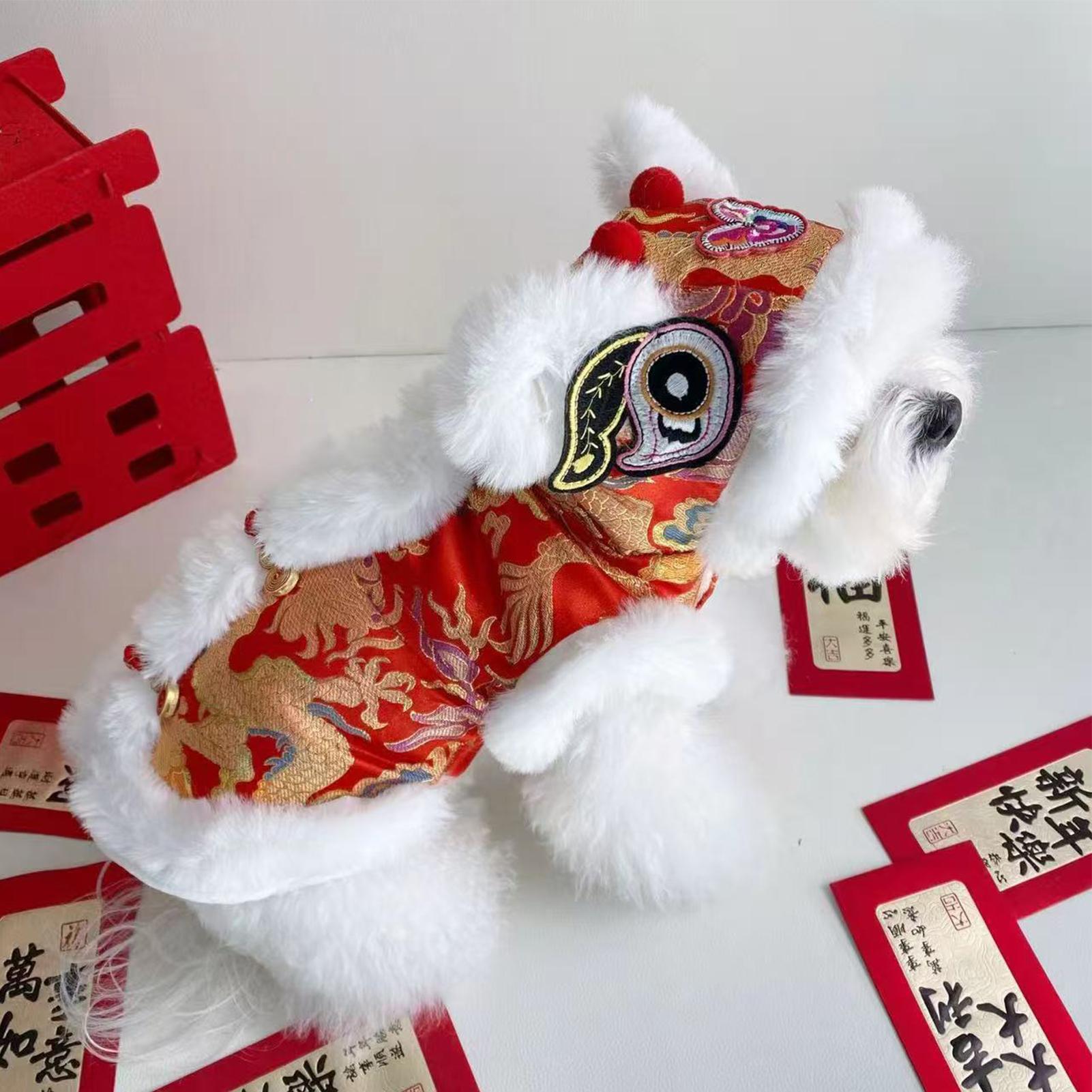 Lion Dance Cat Costume Winter  - Winter Clothing Dress Up ulasan dan harga