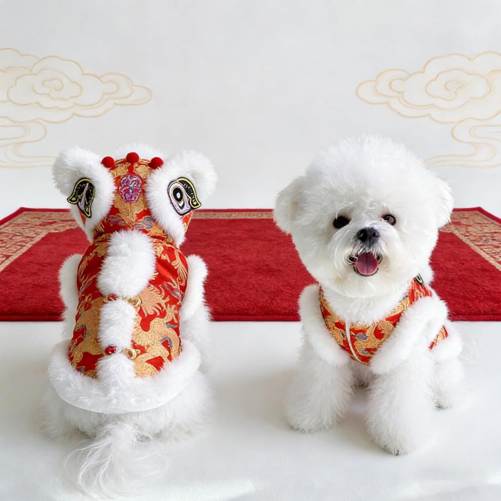 Lion Dance Cat Costume Winter  - Winter Clothing Dress Up ulasan dan harga