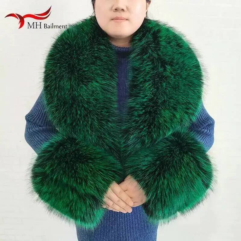 Large Women Faux Fox Fur Scarf - Winter Clothing For Sale ulasan dan harga
