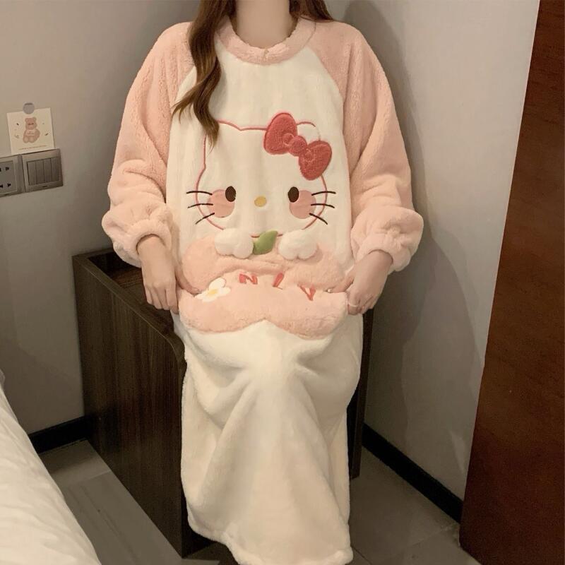 Winter Nightgown Hello Kitty W - Winter Clothes Shop ulasan dan harga