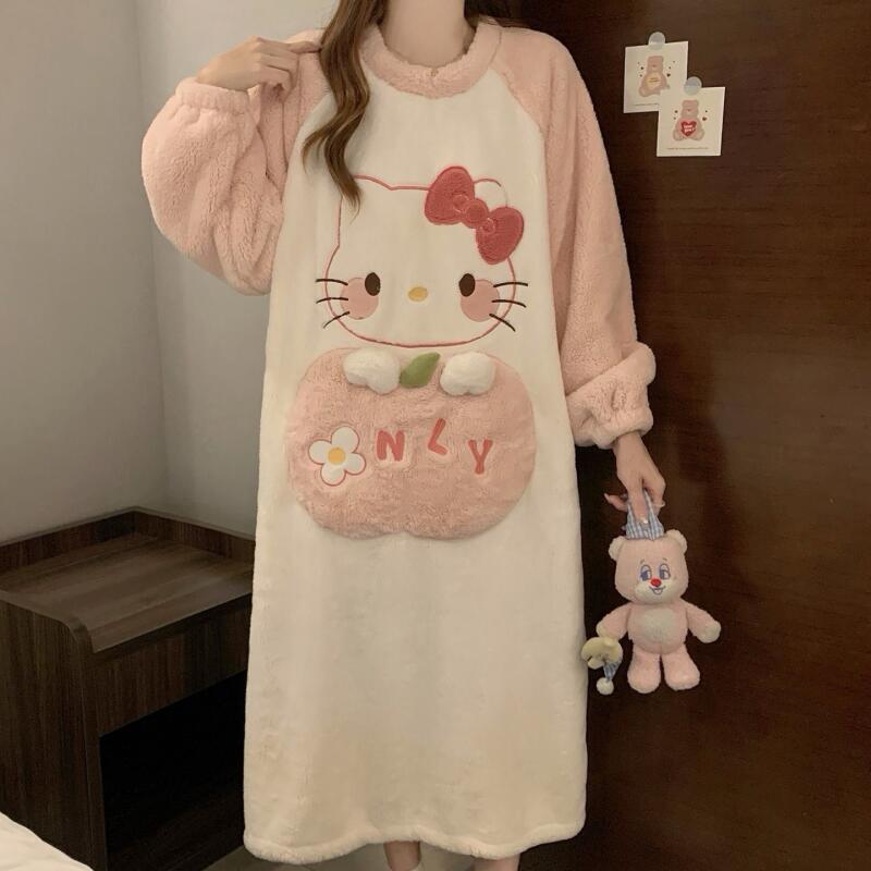 Winter Nightgown Hello Kitty W - Winter Clothes Shop ulasan dan harga