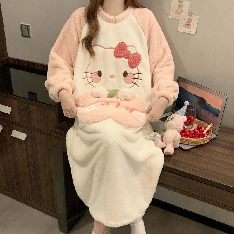 Winter Nightgown Hello Kitty W - Winter Clothes Shop ulasan dan harga