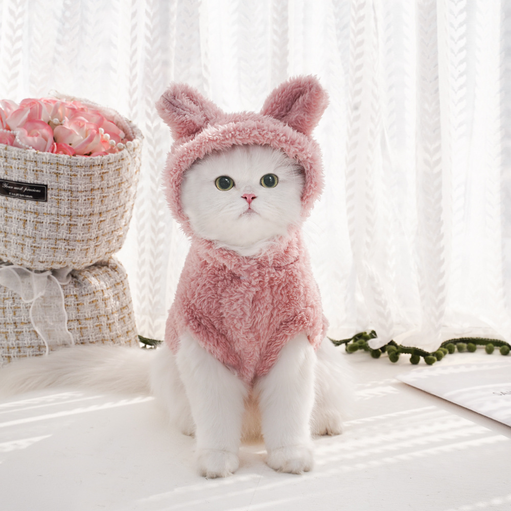Rabbit Ear Comfortable Cotton  - Fleece Hoodie Lined ulasan dan harga