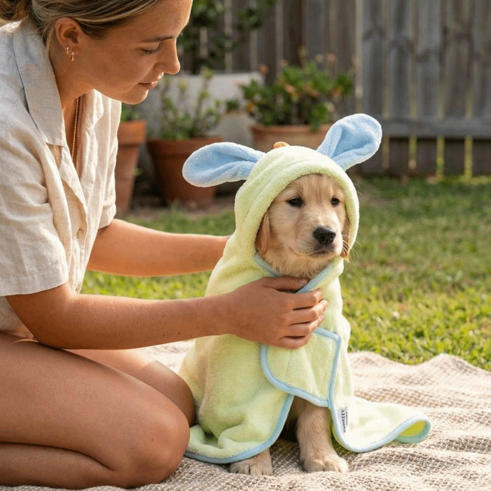 Super Absorbent Dog Hooded Bat - Fleece Hoodie Lined ulasan dan harga