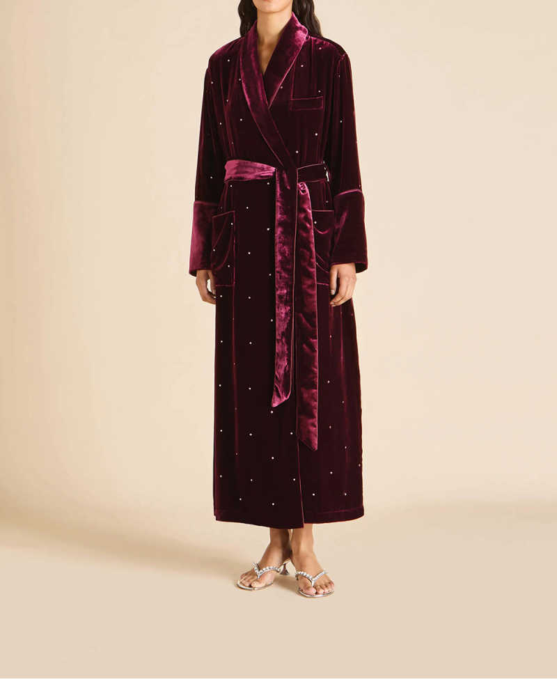 Autumn Red Velvet Wedding Dres - Winter Clothing Dress Up ulasan dan harga