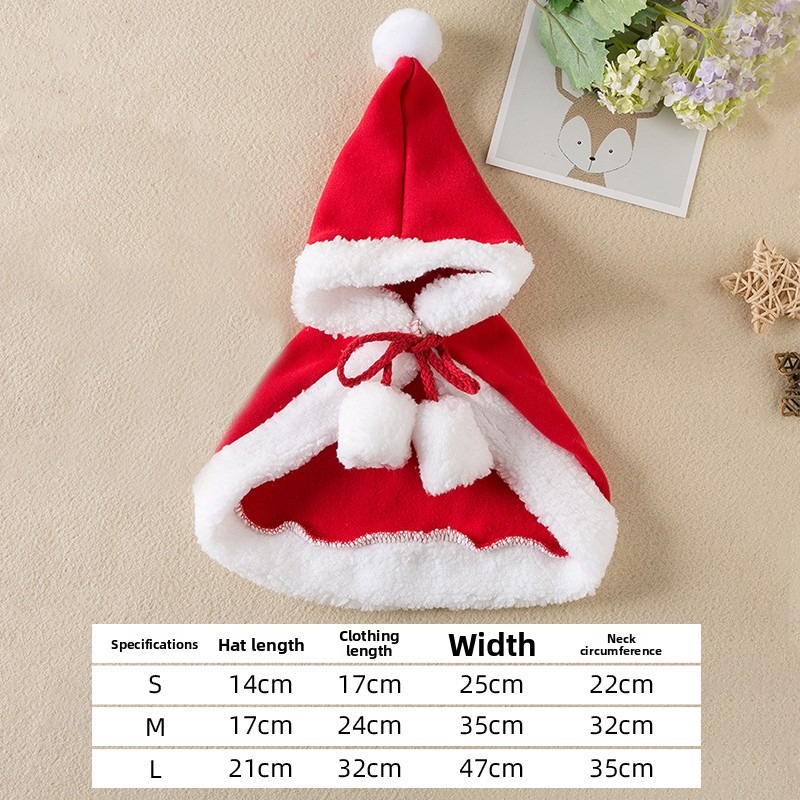 Cat Christmas Cloak Winter Pet - Winter Clothing Dress Up ulasan dan harga
