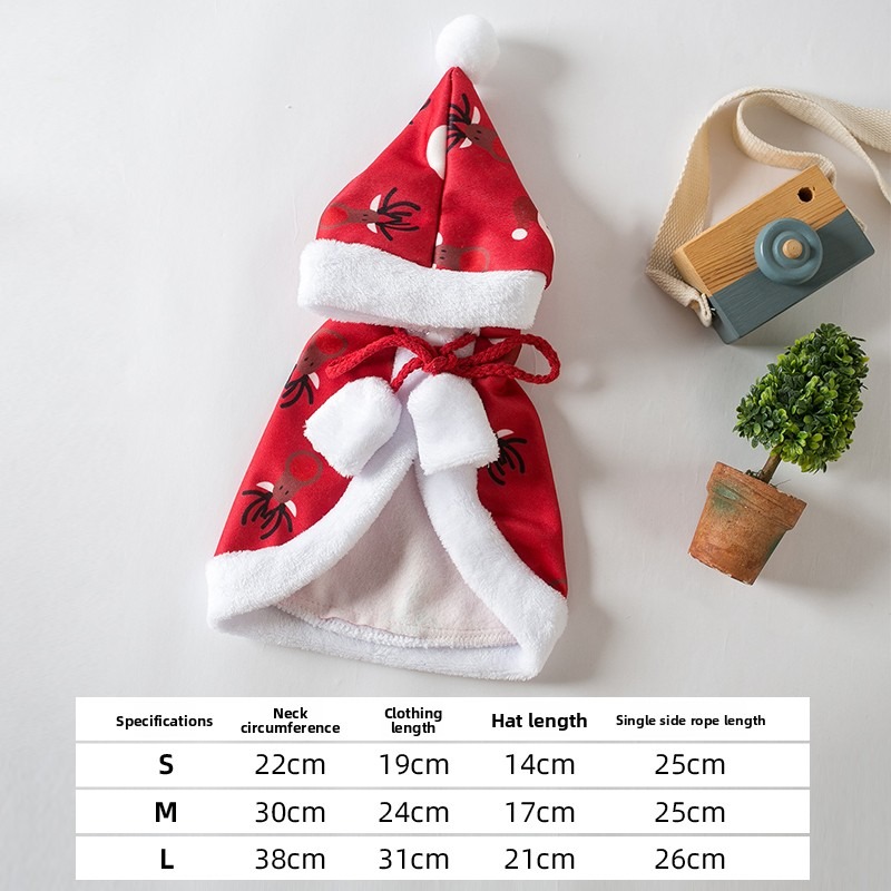 Cat Christmas Cloak Winter Pet - Winter Clothing Dress Up ulasan dan harga