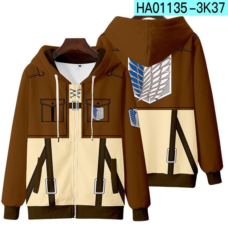 New Attack On Titan 3D Zipper  - Winter Clothes Shop ulasan dan harga
