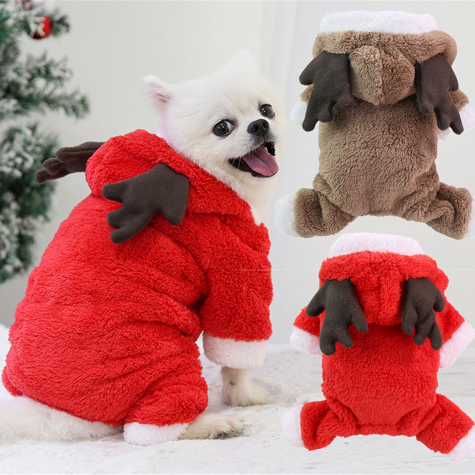 Christmas Dog Clothes Pet Clot - Winter Clothing Dress Up ulasan dan harga