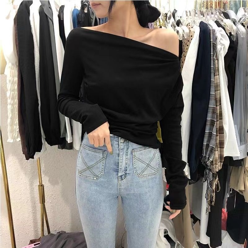 Slim Plain 2025 Off Shoulder C - Winter Clothing On Sale Women'S ulasan dan harga