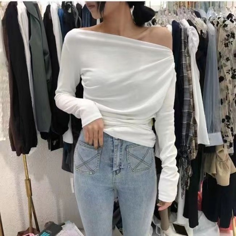 Slim Plain 2025 Off Shoulder C - Winter Clothing On Sale Women'S ulasan dan harga