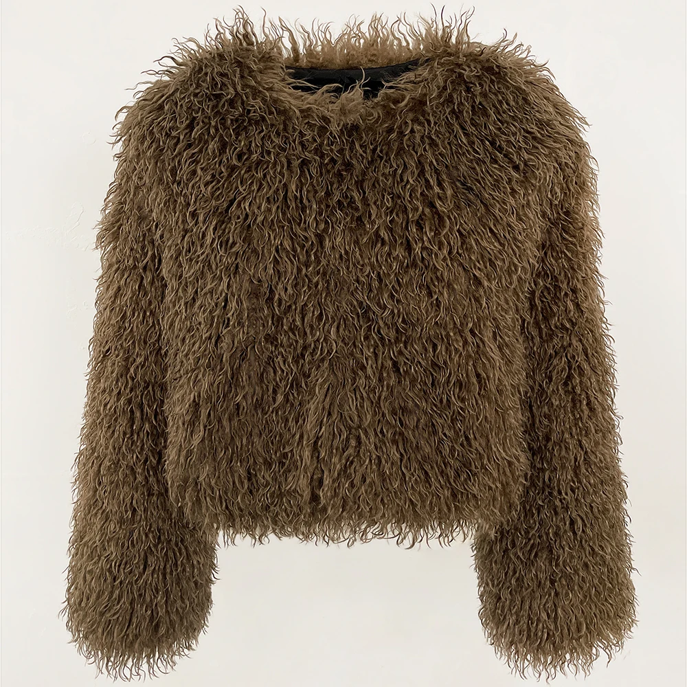Faux Fur Coat Solid Color Wome - Winter Clothing Manufacturers ulasan dan harga