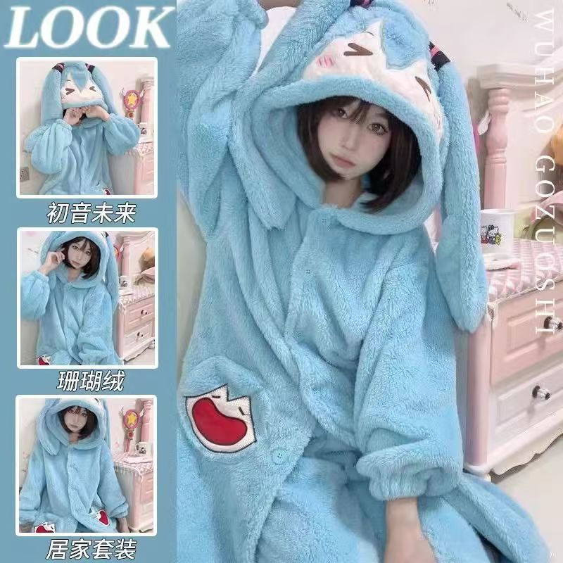 Miku Anime Pajamas Cute Winter - Winter Clothing Anime ulasan dan harga