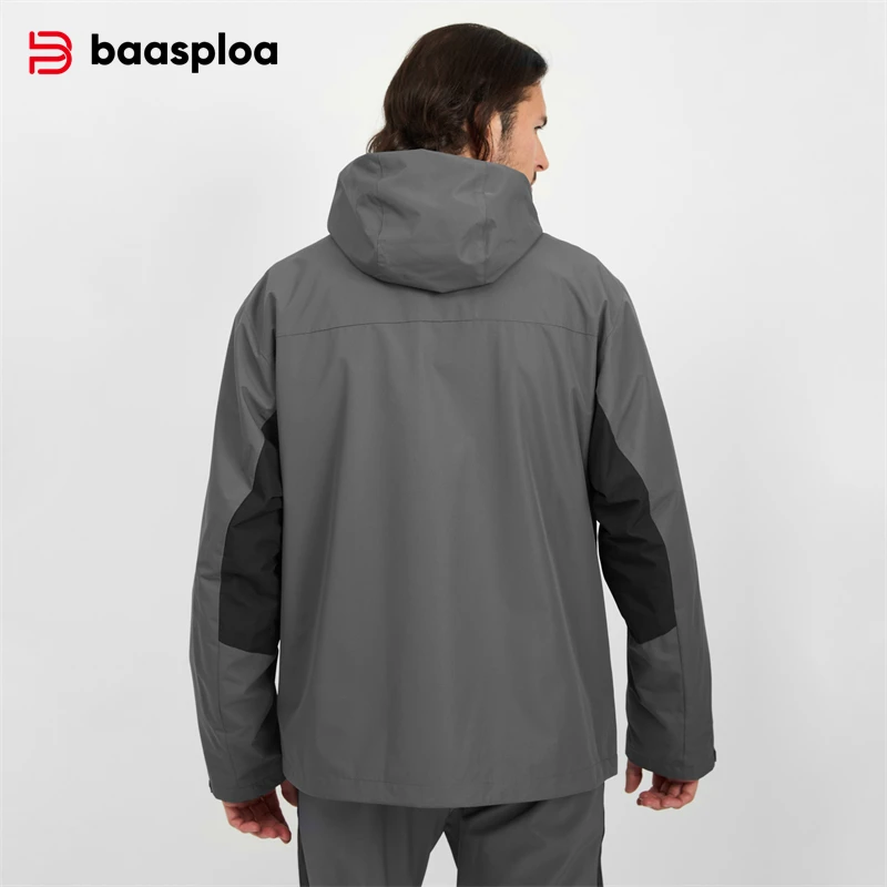 Baasploa New Men Jacket Outdoo - Fleece Hoodie Lined ulasan dan harga