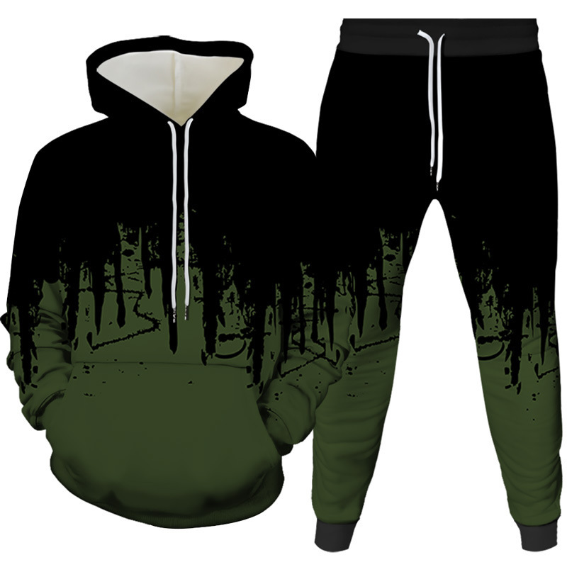 Ink Painting 3D Printed Hoodie - Winter Clothing ulasan dan harga