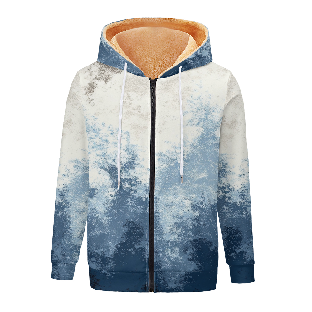 Ink-Splash Watercolor Gradient - Fleece Hoodie Lined ulasan dan harga